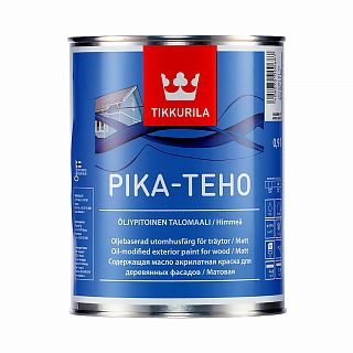 Краска по дереву содержащая масло Pika-Teho (Пика-Техо) TIKKURILA 9л белый (база А) фото