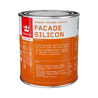 Краска для фасадов и цоколей Facade Silicon (Фасад Силикон) TIKKURILA  9л белый (база А) фото