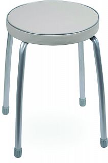 Табурет Nika Фабрик 2, с мягким сиденьем, 32 см, серый фото