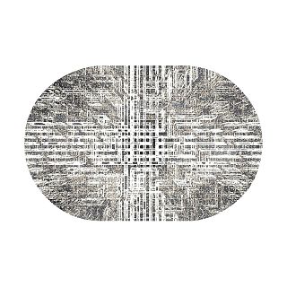 Ковер Люберецкие ковры Альфа 88103/55, овальный, 0,8 x 1,5 м, фризе фото