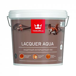 Лак полуглянцевый Lacquer Aqua (Лак Аква) TIKKURILA 2,7 л бесцветный (база EP) фото