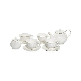 Сервиз чайный Balsford Орнелла, фарфоровый (чайник 920 мл, сахарница, 4 кружки 220 мл, 4 блюдца) фото