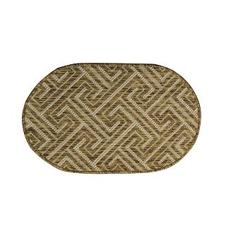 Ковер-циновка Люберецкие ковры Эко 77012-23 овальный, 0,5 x 0,8 м фото