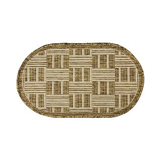 Ковер-циновка Люберецкие ковры Эко 7917-23 овальный, 0,5 x 0,8 м фото