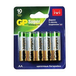 Батарейка GP Super Alkaline 15A/IVI-2CR10, типоразмер АА, 10 шт фото