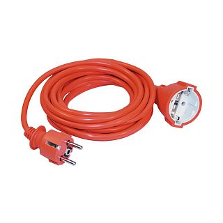 Удлинитель-шнур IEK УШ-01РВ, с вилкой и розеткой, 3 x 1 мм², 10 м, оранжевый фото