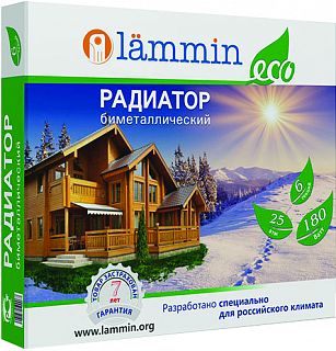 Радиатор биметаллический Lammin 500/80, 10 секций фото