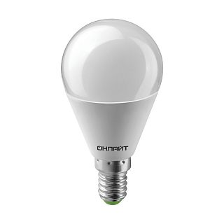Лампа светодиодная LED матовая Онлайт, E14, G45, 10 Вт, 4000 K, холодный свет фото