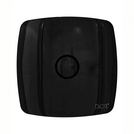 Вентилятор осевой вытяжной DiCiTi Rio 4C Obsidian, с обратным клапаном, D 100 мм, 14 Вт фото