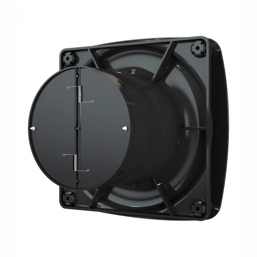 Вентилятор осевой вытяжной DiCiTi Rio 4C Obsidian, с обратным клапаном, D 100 мм, 14 Вт фото