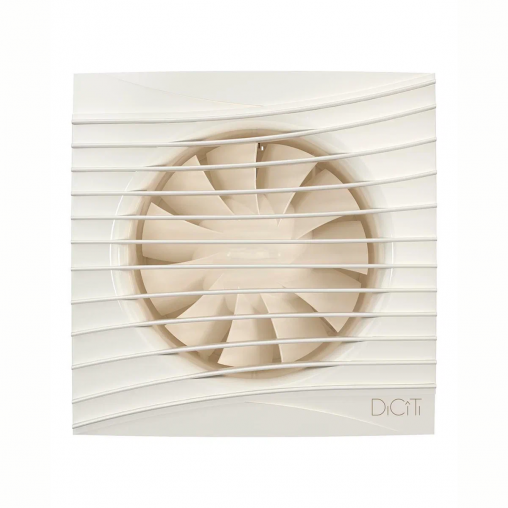 Вентилятор осевой вытяжной DiCiTi Silent 4C Ivory, с обратным клапаном, D 100 мм, 8,4 Вт фото
