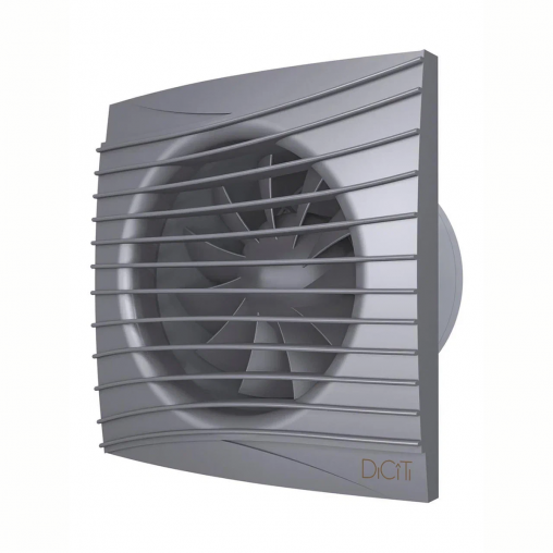 Вентилятор осевой вытяжной DiCiTi Silent 4C Dark Gray metal, с обратным клапаном, D 100 мм, 8,4 Вт фото