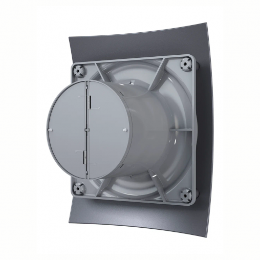 Вентилятор осевой вытяжной DiCiTi Breeze 4C Dark Gray metal, с обратным клапаном, D 100 мм, 9 Вт фото