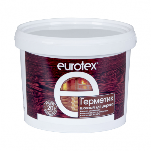 Герметик шовный для дерева Eurotex, акриловый, 3 кг, серый фото