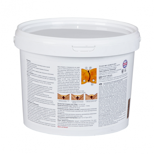 Герметик шовный для дерева Eurotex, акриловый, 3 кг, серый фото