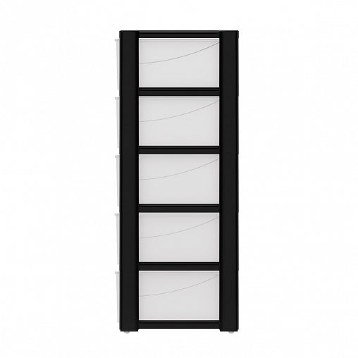 Комод пятисекционный Альтернатива Колорит, 56 x 39 x 100 см, черный фото