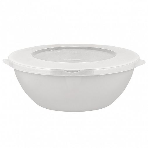 Салатник пластиковый Plast Team Helsinki, с крышкой, 1 л, пепельный жемчуг фото