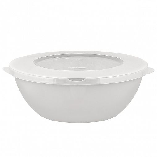 Салатник пластиковый Plast Team Helsinki, с крышкой, 3 л, пепельный жемчуг фото