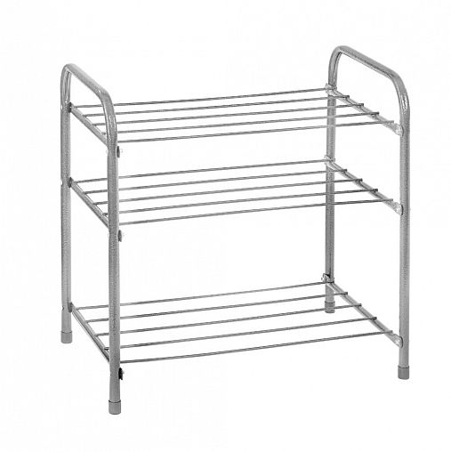 Этажерка для обуви Violet Эконом, 3 яруса, 34 x 48 x 52 см, серая фото