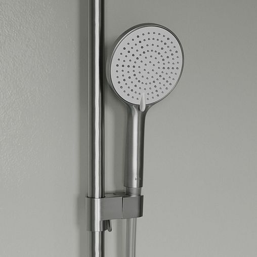 Душевая система с тропическим душем IDDIS Aiger, хром матовый фото