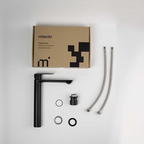 Смеситель для раковины Milardo Maze, черный матовый фото