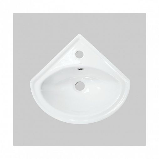 Раковина угловая Sanita Веер 23 ВКС, 44 x 40 x 16,5 см, белая фото