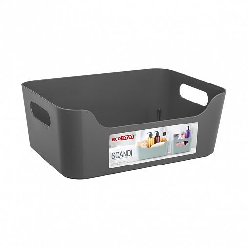 Корзина универсальная Econova Scandi, 270 x 190 x 105 мм, серая фото