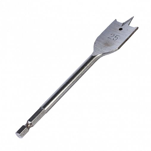 Сверло перовое по дереву Patriot, 25 x 150 мм, шестигранный хвостовик фото