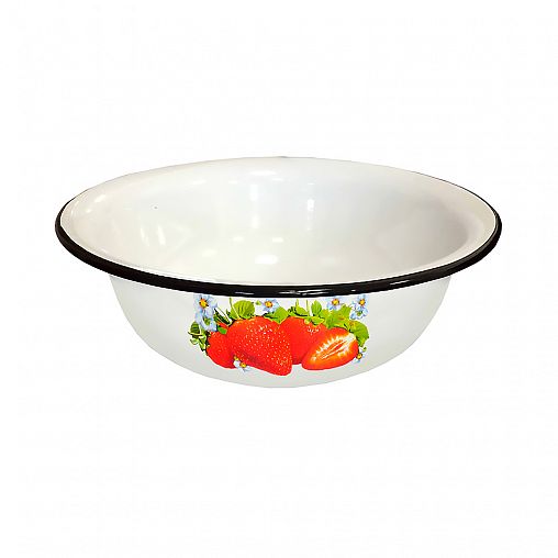 Миска эмалированная СтальЭмаль, 5 л, с декором фото