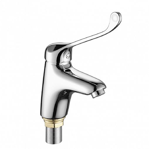 Локтевой смеситель для раковины Fashun A1054, хром фото