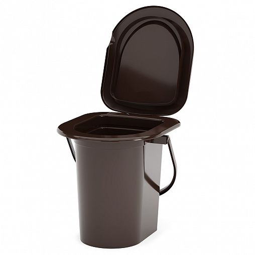 Ведро-туалет Альтернатива, 17 л, коричневый фото