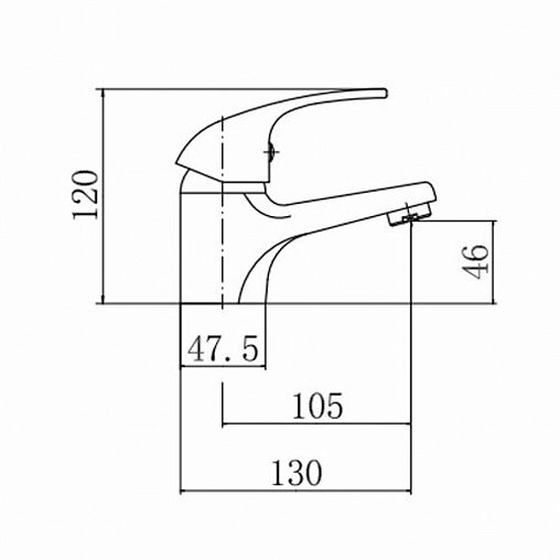 Смеситель для раковины с коротким изливом Fashun A1003, хром фото