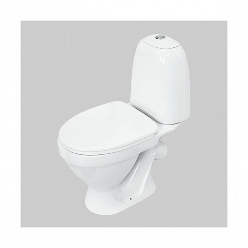 Унитаз напольный ободковый Sanita Виктория Стандарт, 62,3 x 34 x 79 см, белый фото