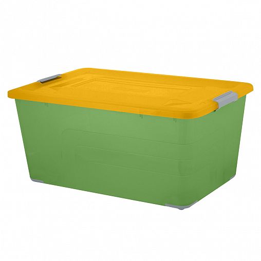 Ящик для игрушек на колесах Plast Team Anderson, 56,5 x 38,5 x 27 см, 40 л, зеленое яблоко фото