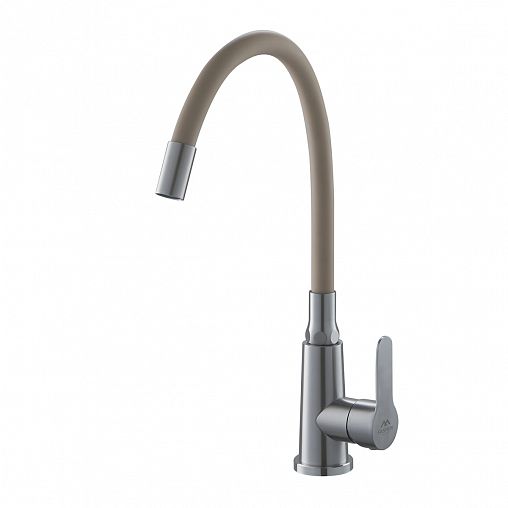 Смеситель для кухни Fashun A54301-15, с гибким изливом, сатин/бежевый фото