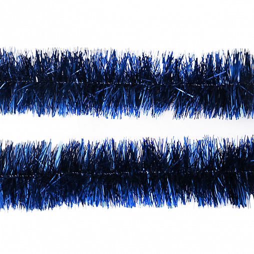 Мишура, 9 x 200 см, темно-синяя фото