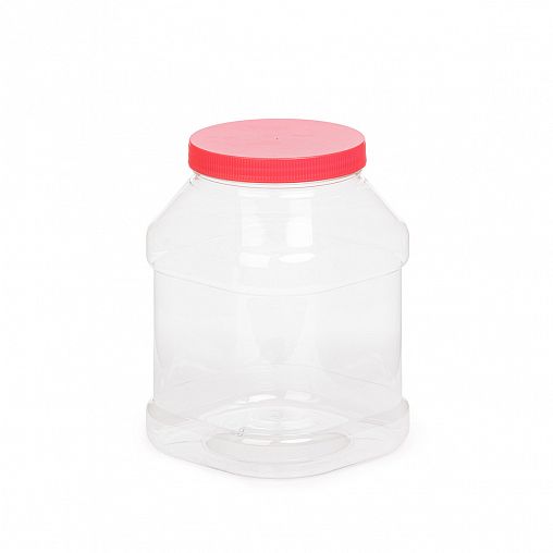 Банка для сыпучих продуктов ПЭТ Альтернатива, 15 x 15 x 20 см, 3 л фото