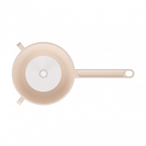 Сито-дуршлаг с воронкой Альтернатива, d 13 cм, бежевое фото