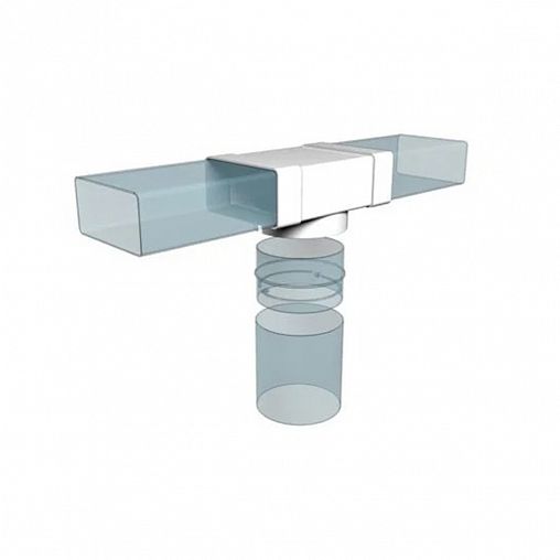 Т-образный соединитель воздуховодов Era 620ТФ16П, пластик, 60 x 204/d 160 мм фото