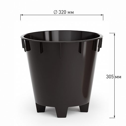 Горшок для цветов Альтернатива Лея, с автополивом, 17 л, белый фото