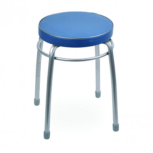 Табурет Nika Фабрик 1, с мягким сиденьем, 32 см, голубой фото