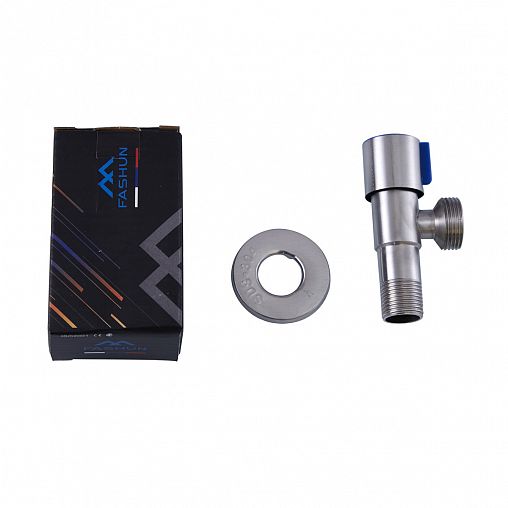 Кран угловой Fashun A54897C-1, наружная-наружная резьба 1/2" x 3/4", сатин фото