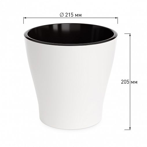 Горшок для цветов Альтернатива Лея, с автополивом, 5 л, белый фото