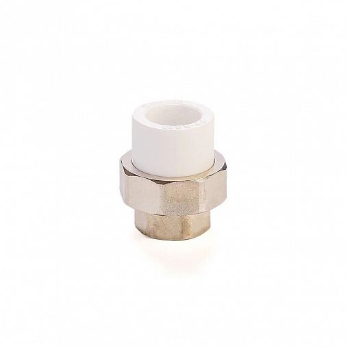 Муфта комбинированная (американка) полипропиленовая Lammin PPR, с внутренней резьбой, 20 x 1/2" фото