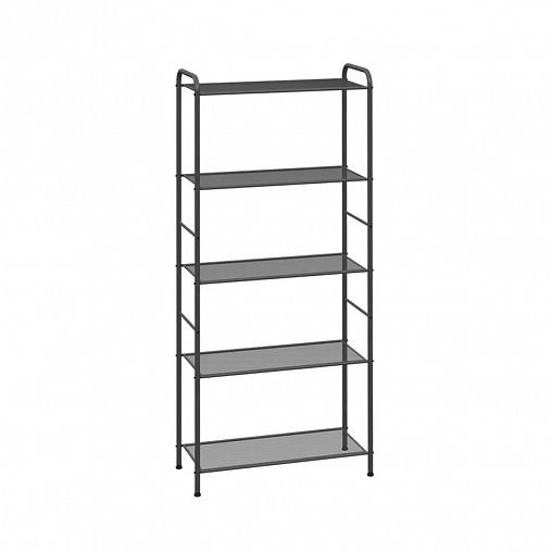 Стеллаж ЗМИ Валенсия 25, 5 полок, 65,5 x 30 x 155,5 см, графит фото