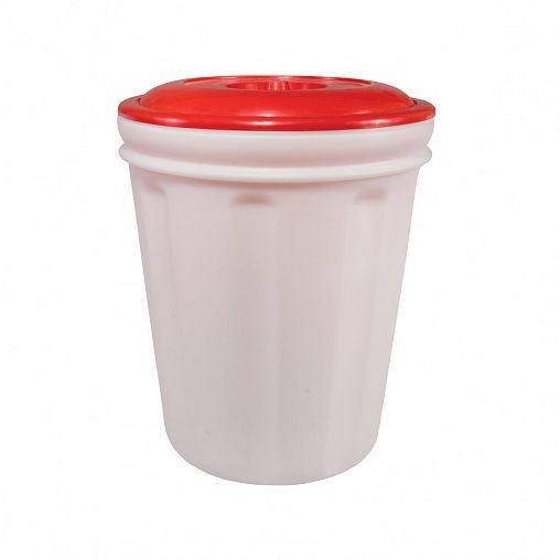 Бак круглый Альтернатива М458, с крышкой, 40 л, микс фото