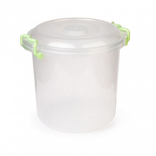 Контейнер для хранения Альтернатива, круглый, с крышкой и ручками, 10 л фото