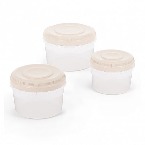 Набор контейнеров для СВЧ Альтернатива, (0,5 л + 1 л + 1,5 л), микс фото