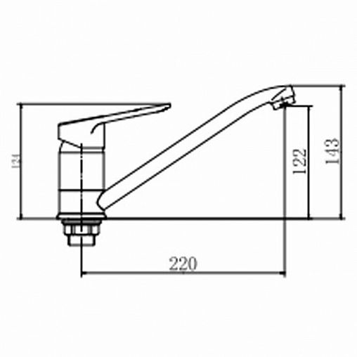 Смеситель для кухни Fashun A4907, хром фото
