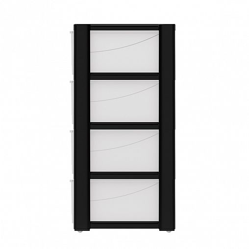 Комод четырехсекционный Альтернатива Колорит, 56 x 39 x 81 см, черный фото